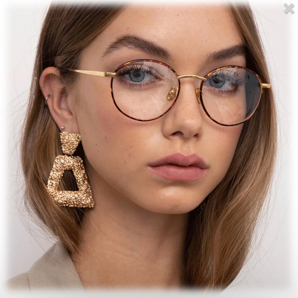 New Linda Farrow Glasses Hoffman Oval Optical Brown 18carat Yellow Gold Titanium
